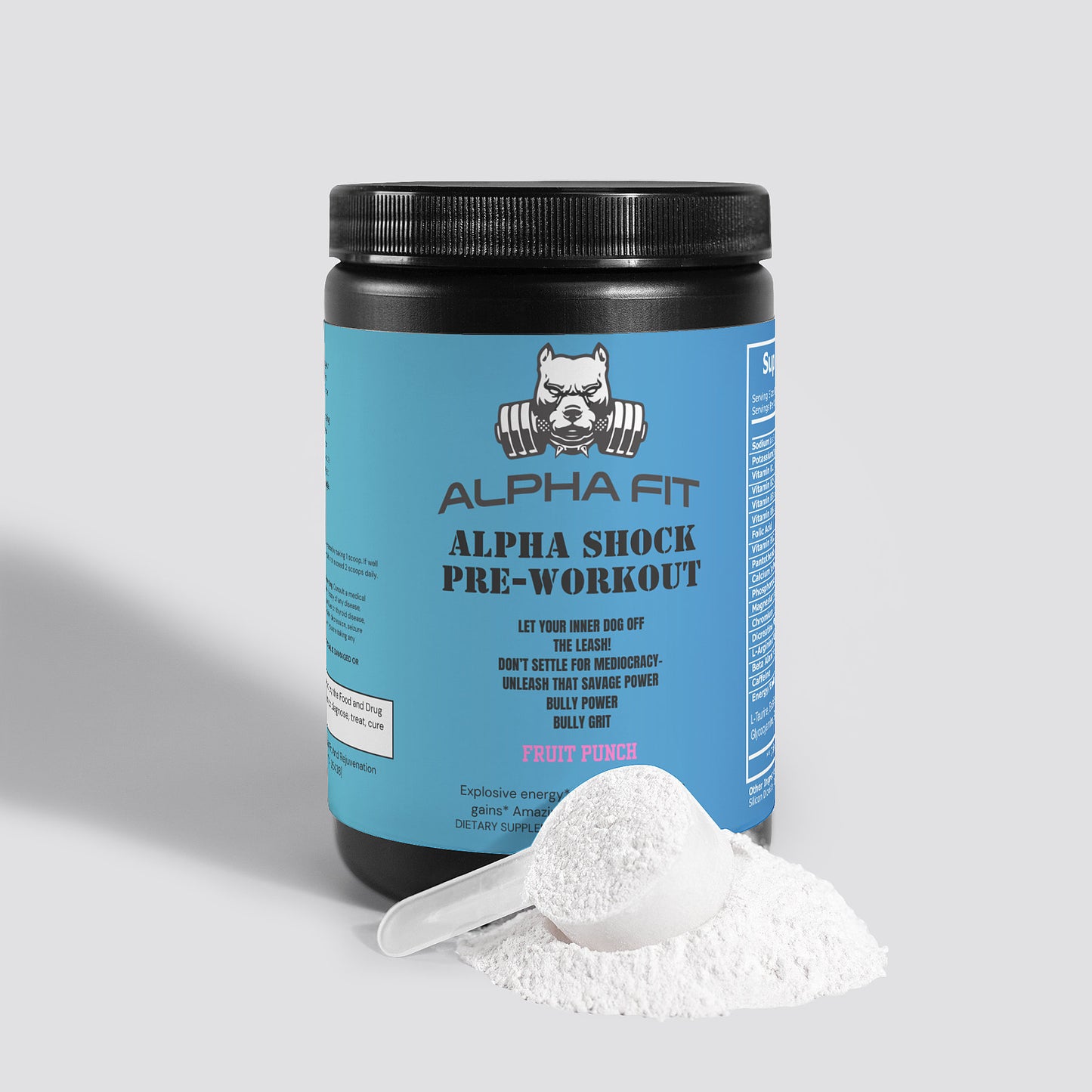 ALPHA SHOCK- PRE WORKOUT (Fruit Punch)