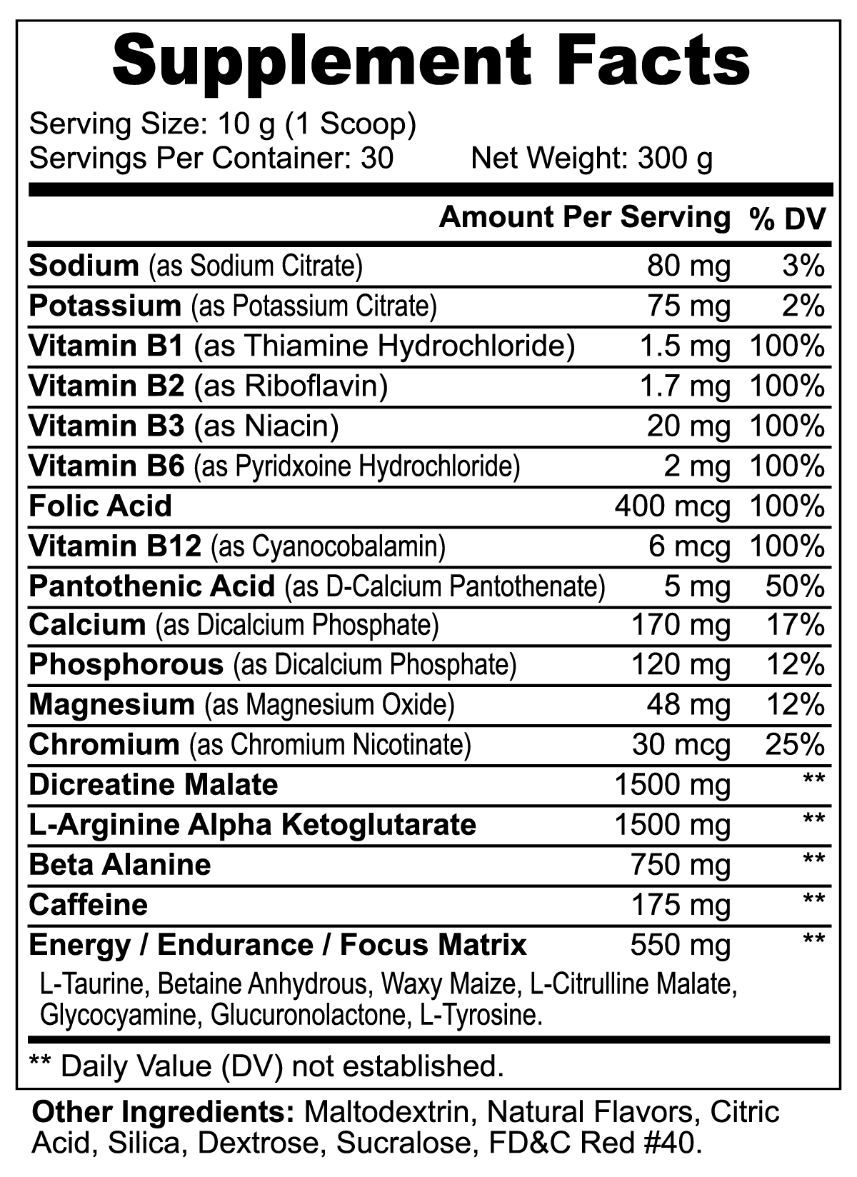 ALPHA SHOCK- PRE WORKOUT (Fruit Punch)